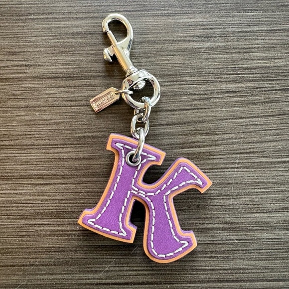 RESERVED Coach Letter K Leather Bag Charm - Picture 3 of 10